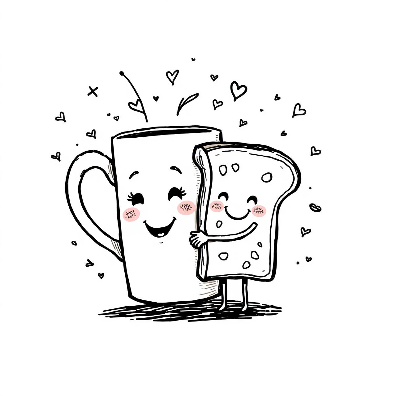 Studio Stutte mug hugging a bread character